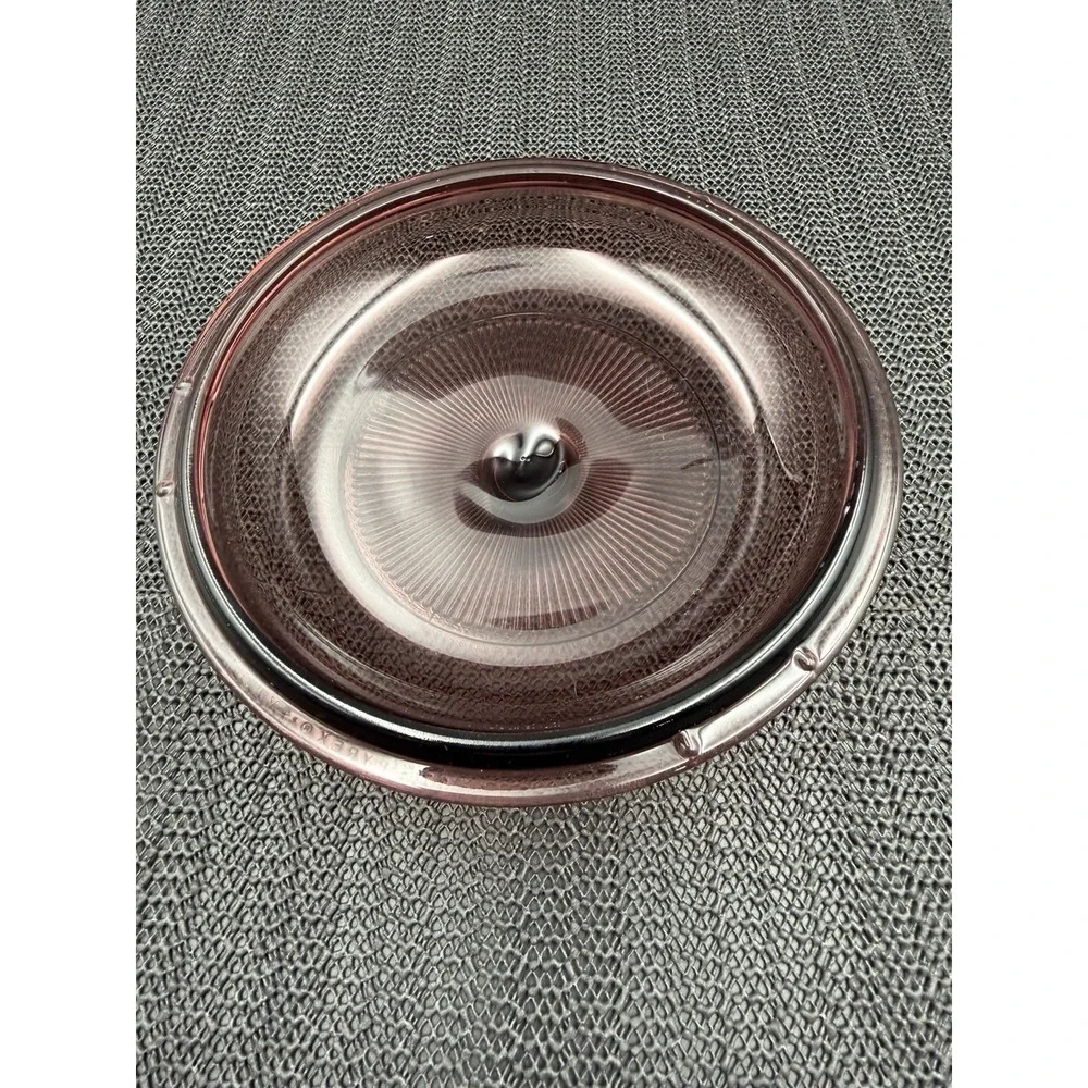 Corning Visions Cranberry 1L Saucepan Glass USA W/Lid